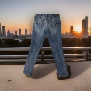 American Eagle 360 Super Stretch Jegging Jeans Size 8 Short Blue Jeans